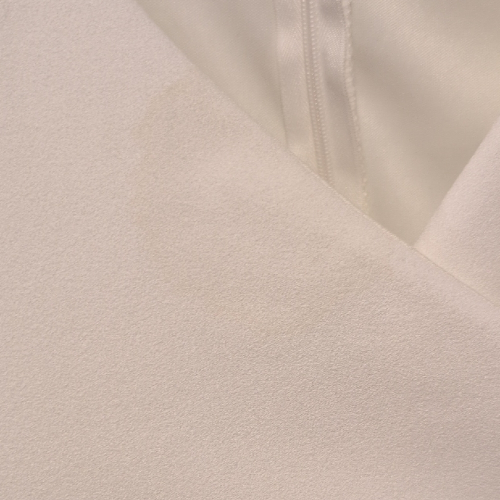 Lulu's Elegant White Wrap Blouse - Picture 3 of 4